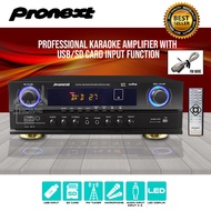 PRONEXT RVX-358U Power Amplifier Karaoke Amp Ampli Home Theater Receiver with Support USB SD Card FM 2 Mic AC Power