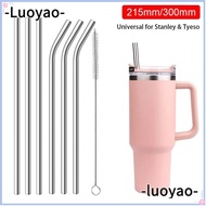 LUOYAO1 1Pcs Cup Straw, 6mm 8mm Drinking Stainless Steel Straws, Straight Bent Silver Reusable Replacement Straw for  30oz 40oz Tyeso Cup
