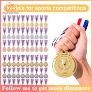 เหรียญรางวัล3rd 2nd 1st ขนาด2นิ้ว30ชิ้นพร้อมรางวัลริบบิ้นผูกคอสีบรอนซ์เงินทองรางวัลเหรียญทองสำหรับเด