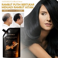 【Official store】Safemild Black Hair Shampoo Anti Hair Fall Penghitam Rambut Secara Alami & Lindungi 