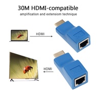 NicEseed RJ45 HDMI-compatible Signal TX RX Adapter HDMI-compatible Extender CAT-5e/6 HDMI Extension Up To 30m Single Network Cable To HD Network