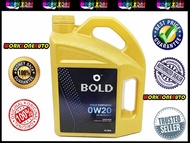 Bold 0w20 4L/3L Fully Synthetic SN Engine Oil Car Lubricant 0w-20 Minyak Hitam Enjin Kereta 4L