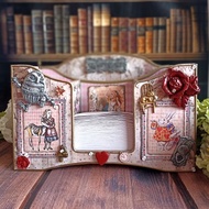 玫瑰愛麗絲桌面收納盒、筆刷架、化妝品收納、彩妝收納