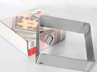 可伸縮調節不銹鋼蛋糕模具 正方形 【隨意調節尺寸·輕鬆製作慕斯蛋糕· Tiramisu】