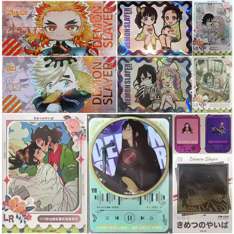 Anime Demon Slayer Kamado Nezuko Kanroji Mitsuri Iguro Obanai Rengoku Kyoujurou Collection Cards Bir