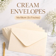 [20 PCS] 14x19cm Sampul Kad Kahwin🌟Cream Colour Envelope 120gsm | Suitable for Card 5x7” inch