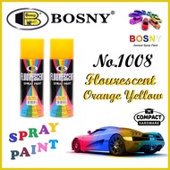 ◩ ◄ ◮ Bosny Spray Paint Flourescent Red, Orange, Green, Yellow, Orange Yellow, Pink, Blue & Purple