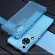 simple shockproof blue case for	huawei nova y72 y 72	case new design Solid color Casing soft case ma