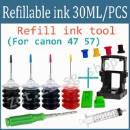 refill ink Compatible Canon 47XL 57XL Ink Cartridge PG-47 CL-57 for E400 E410 E3370 E460 E470 E477 E480 E3170  E4270
