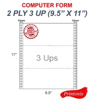 Computer Form 2ply 3up 2ply3up (W/W) 9.5 x 11 (470Fans)