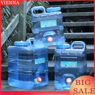 18L/20L/22L Portable Water Carrier Bucket with Spigot & Carry Handle Water Storage Jug Canteen Plast