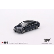 MINI GT 1/64 Mercedes-Benz EQS 580 4MATIC Metal Dark Blue 559