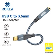 Audio Adapter ORIGINAL ROKER Splitter DAC80 Jack 3.5MM To Type-C Support Mic Plug & Play Type C Head