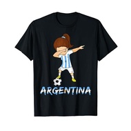 Men's cotton T-shirt Dabbing Argentina Shirt, Soccer Girl 2018 Football Jersey 4XL , 5XL , 6XL Fast Shipping