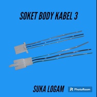3 PIN CABLE BODY SOCKET / 3 PIN CABLE CONNECTION SOCKET