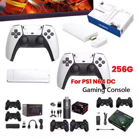 Retro Game Stick 58000+ Games TV Handheld Game Console 20000 Games Wireless Controller for PS1 N64 D