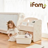iFam 書架EASY DOING幼兒前置式書架 多功能兒童書架玩具收納組 附防塵加蓋收納盒2個