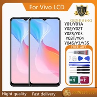 Original Vivo Y01 Y01A Y02 Y02T Y02S Y03 Y03T Y04 Y04S Y3 Y3S LCD Display Touch Screen With Frame Re
