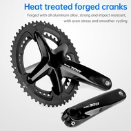 Road Bike Intergrated Crankset 170mm 110BCD 53-39T/50-34T Double Chainrings Sprockets Hollow Road Bi