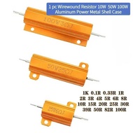 Piece 1 10W 50W 100W Aluminum Metal Case Load Resistor 1K~100R Ohm 1K 0.1R 0.33R 1R 2R