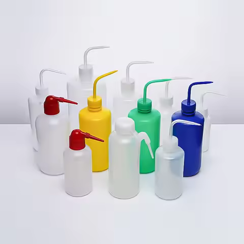 2pcs/lot PE Laboratory Plastic Washing Bottle Acetone Ethanol Methanol Colored Cleaning Bottle