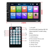 Màn hình 7 inch cho xe ô tô  hai din 7 HD màn hình cảm ưng bluetooth Đa phương tiện Có tiếng việt Mẫ