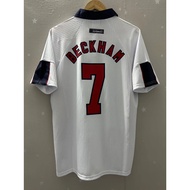 1998 England Retro Football Jersey - David Beckham & Michael Owen Custom Vintage T-Shirt (High Quali