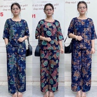 Middle-aged 3D Linen Set - Long Sleeve Linen Pants Set for Mom and Grandma