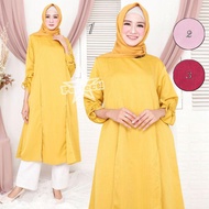 GSL - Tunik Wanita terbaru jumbo import kekinian remaja dress muslim polos baju muslimah kondangan p