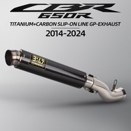 Yoshimura Motorcycle Exhaust pipe Titanium Carbon kit Slip On Line For Honda CBR650R CB650R CBR650F 