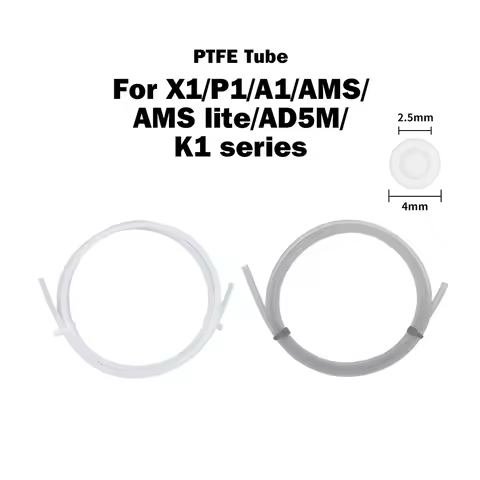 1/2/5M PTFE Tube for Lab AMS A1 Mini Bowden Extruder Filament 1.75mm ID2.5mm OD4mm Teflonto PTFE Pip