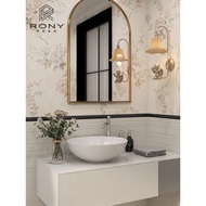 French-style light retro bathroom tiles, artistic pattern tiles, bathroom and kitchen wall tiles, cr
