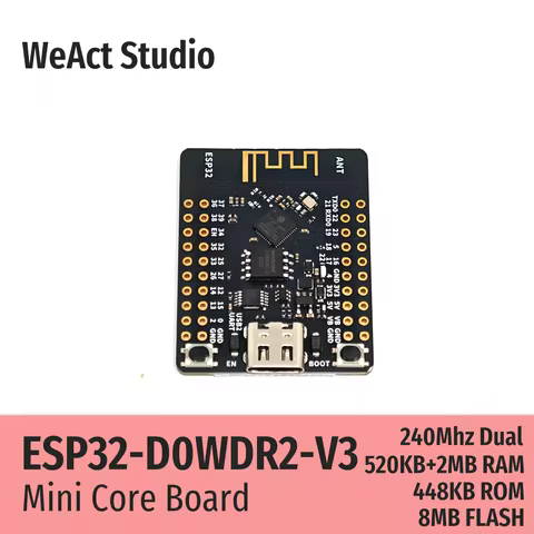 WeAct ESP32 ESP32-D0WDR2-V3 Development Board Core Board Demo Board TYPE-C CH340K WiFi+Bluetooth Dua