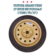 Spare Tyre 17 Inch Inci 5H PCD114.3 ( T155/70/17 ) Toyota Vellfire Estima Alphard Mark-X / Tayar Gan