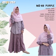 Baju Setelan Endomoda MZ 83 Purple Murah Terjangkau Berkualitas