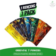 Oriental Indian Incense Aromatherapy Pouch Plastic - 7 Powers 35 Sticks