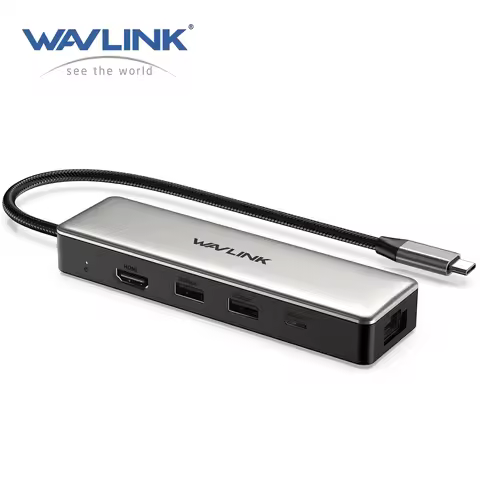 WAVLINK 6-IN-1 USB C Dock, USB C to HDMI Docking Station with 2x10Gbps USB3.1-A, 10Gbps USB3.1-C, 4K