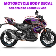 For CFMOTO 450NK 450 NK 2023 2024 Body Modification Latte Print 450NK Motorcycle Protective Sticker 