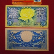 uangkuno 5 rupiah tahun 1959 - seri bunga.