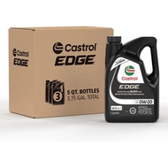 [NEW] Castrol Edge 0w-20 Advanced Full Synthetic Motor Oil, 5 Quarts, Pack Of 3