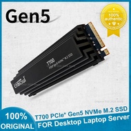 T700ใหม่ SSD ภายใน1TB 2TB 4TB PCIe Gen 5.0X4 NVMe 2.0 SSD พร้อมฮีทซิงค์สำหรับ PS5เดสก์ท็อปแล็ปท็อปเซิร์ฟเวอร์เวิร์คสเตชัน