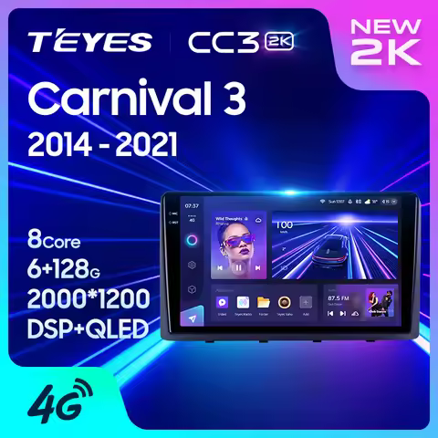 TEYES CC3 2K For Kia Carnival 3 YP 2014 - 2021 Car Radio Multimedia Video Player Navigation stereo A