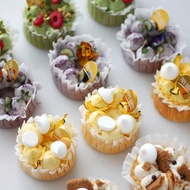 Autumn Winter mini Basque 7cm Round Packaging Box Dessert Cake Decorating Box DIY Dress Up Oil Paper