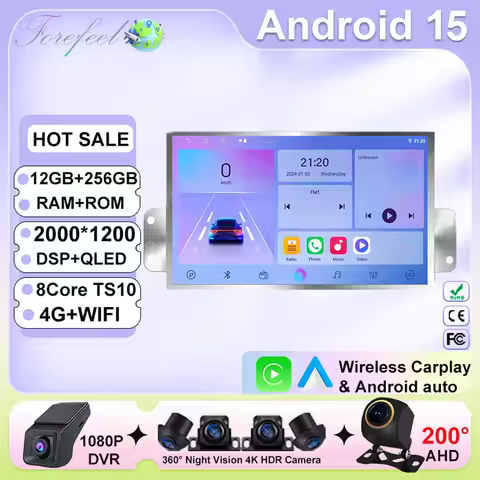 7 inch Screen For Citroen C5 X7 Carplay Android 15 Auto Head Unit Multimedia Player Autoradio 5G BT 