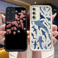 Shockproof Case For Samsung Galaxy M55 5G/C55 5G/F55 5G/M55S 5G Phone Casing Fish Flower Print Shell