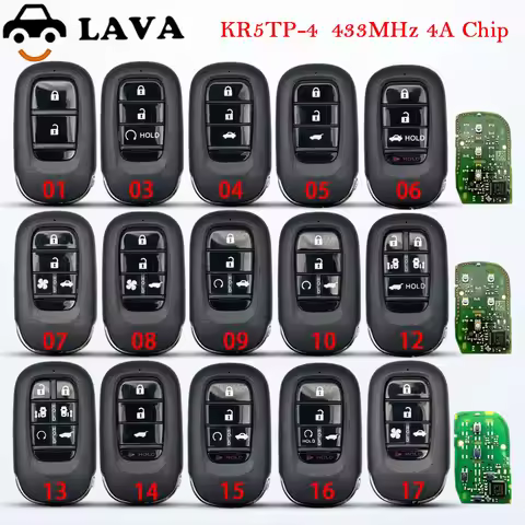 LAVA 433MHz 4A 72147-3A0-A01 A3C0775510100 KR5TP-4 For Accord CR-V HRV Pilot Civic 2022 2023 2024 Sm