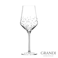 【GRANDI】極光380 施華洛世奇水鑽會呼吸的白酒杯380ml(2入組)