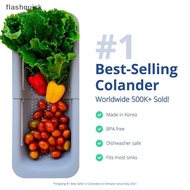 flashquick Over The Sink Colander Strainer Basket Wash Vegetables And Fruits Drain Cooked Pasta And 