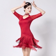 ผู้หญิง Latin Dance Wear สำหรับผู้หญิงชุดละติน Fringes Ballroom Dance เครื่องแต่งกาย Salsa Samba