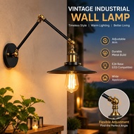 American Retro Loft Industry Iron Folding Lamp Office Stair Bathroom Bedside Bedroom Wall Lamp Simpl